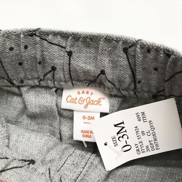 Cat & Jack NWT star print jogger style pants 0-3 months - Picture 4 of 5